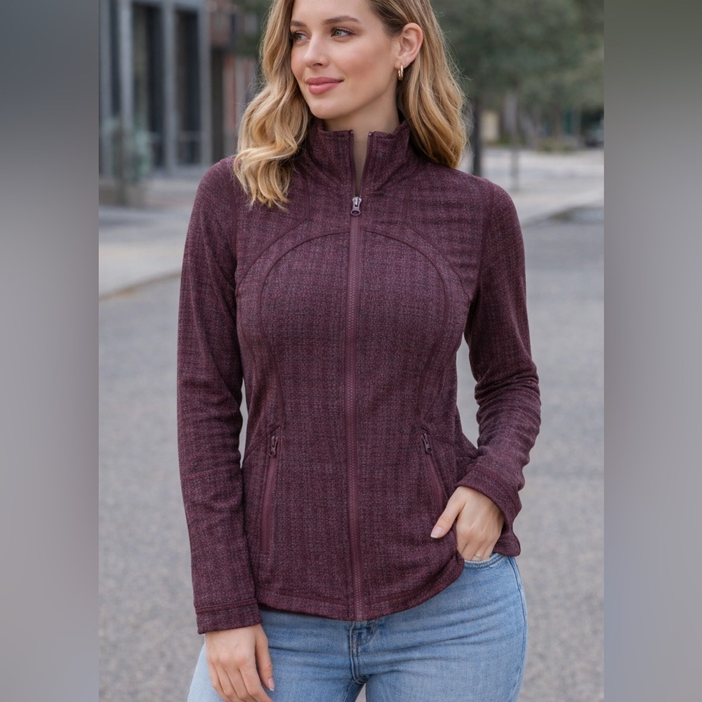 Lululemon Burgundy Zip Up Jacket